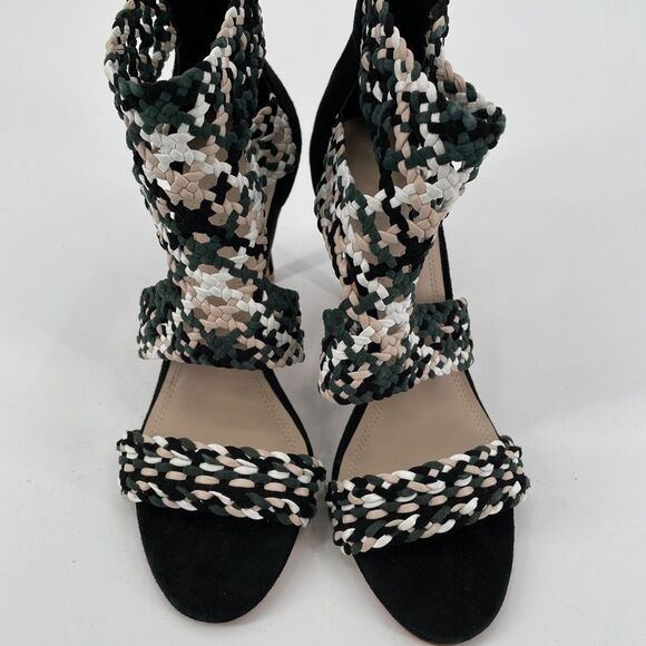 New Sandro Paris Agate Suede Sandals shoe heels 37 - Picture 5 of 11